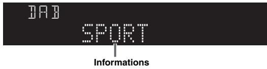 YAMAHA R-N803D - Afficher les informations DAB - 3