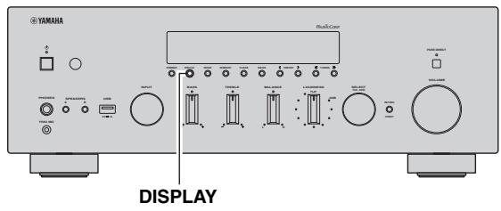 YAMAHA R-N803D - Changement des informations représentées sur l'afficheur de la face avant - 1