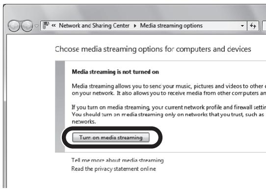 YAMAHA R-N803D - Cliquez sur « Turn on media streaming » - 1
