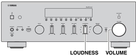 YAMAHA R-N803D - Réglage de la commande LOUDNESS - 1