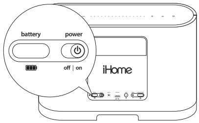 IHOMEREFERENCE IW1 - Allumer l'enceinte iW1 - 4