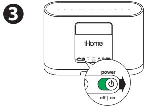 IHOMEREFERENCE IW1 - Allumer l'enceinte iW1 - 3