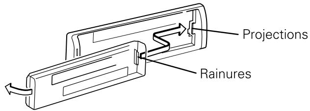 KENWOOD KDC-M4524 - Remetre en place la façade - 1