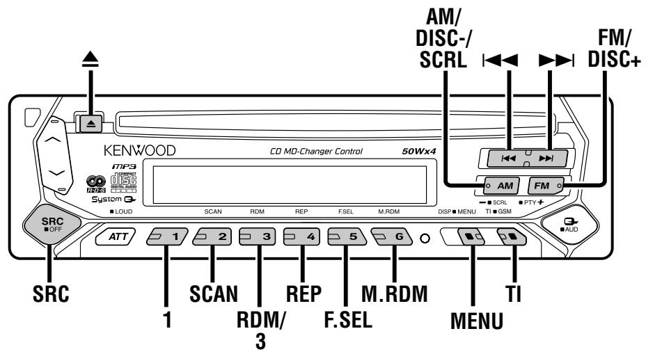 KENWOOD KDC-M4524 - Changer la langue pour la fonction Type de programme (PTY) - 1