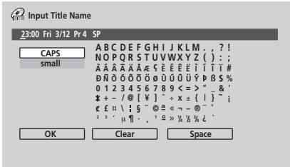 PIONEER DVR-LX60D - Tapez le nom du titre choisi. - 1
