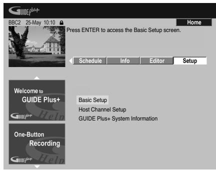 PIONEER DVR-LX60D - Modification de la configuration de GUIDE Plus+ - 1