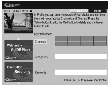 PIONEER DVR-LX60D - Appuyez sur la touche d'action JAUNE pour préciser vos préférences. - 1