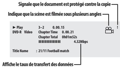 PIONEER DVR-LX60D - Affichage des informations concernant le disque dur ou le disque charge - 4