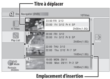 PIONEER DVR-LX60D - Choisissez un nouvel emplacement pour le titre. - 1