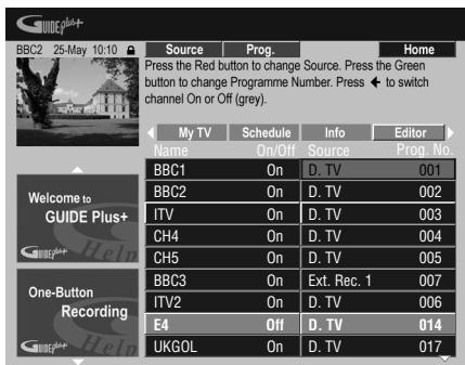 PIONEER DVR-LX60D - Adoption d'une autre source ou numero de programme - 1