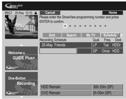 PIONEER DVR-LX60D - Utilisez les touches numériques pour taper le numéro ShowView de programmation. - 1