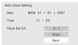 PIONEER DVR-LX60D - Sélectionnez 'Auto' si vous la mise à l'heure soit réalisée ajustement, ou bien selectionné pour effectuez vous-même cette - 3