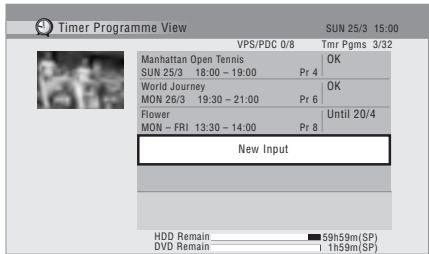 PIONEER DVR-LX60D - Appuyez sur cette touche pour afficher le menu Timer Programme View. - 1