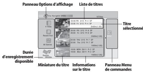 PIONEER DVR-LX60D - DISC NAVIGATOR Affichez la page Disc Navigator. - 1