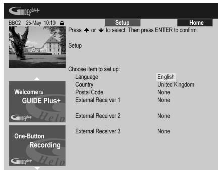PIONEER DVR-LX60D - Guide Affichez le menu de réglage de GUIDE Plus+. - 1