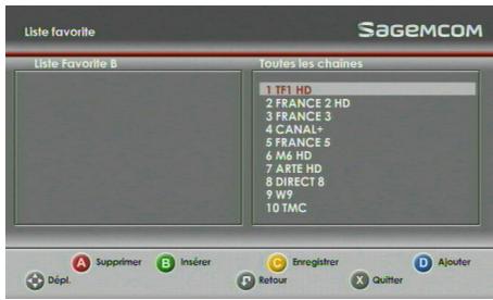 SAGEM DS 87 HD - Creation et modification par le menu dédié - 1