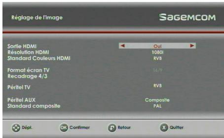 SAGEM DS 87 HD - Sorties en utilisation HD - 1