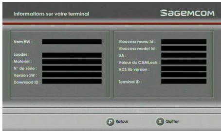 SAGEM DS 87 HD - Informations sur votre Terminal de réception - 1