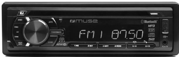 MUSE M-1228BTC - AUTORADIO LECTEUR CD/MP3 AVEC USB ET SD - 1