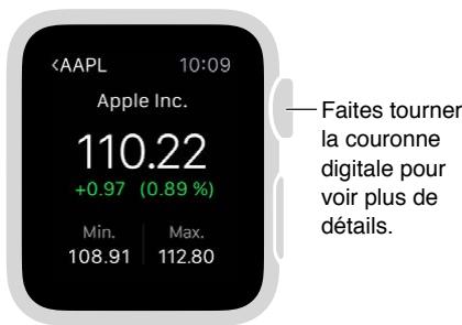 APPLE WATCH MODERNE 38 ACiER NOIRE - "Quel était le cours de l'action Apple à la fermetre ?" - 1