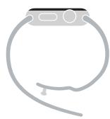 APPLE WATCH MODERNE 38 ACiER NOIRE - Bracelet Sport - 1