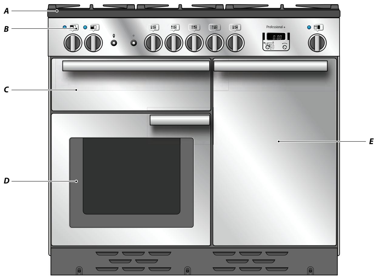 FALCON KCH100DFSS/C-EU - Vue D'ensemble de la Cuisinière - 1