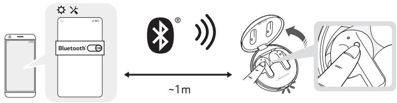 LG TONE-T90Q - - Connecter le smartphone aux écouteurs via Bluetooth - 1
