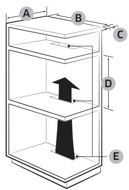 SAMSUNG mO)0)51NV68R5571RS - Dimensions requises pour l'installation - 2