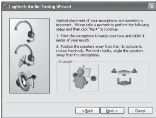 LOGITECH QuickCam Pro for Notebooks - Assistant de réglage audio - 3