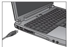 LOGITECH QuickCam Pro for Notebooks - Conexión de la CAMERA a la computadora - 1