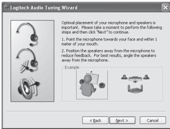 LOGITECH QuickCam Pro for Notebooks - Asistente para el ajuste de audio - 4