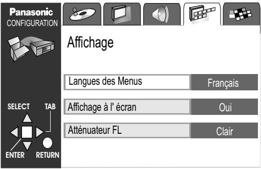 PANASONIC DVD-S35 - Menu configuration - 1