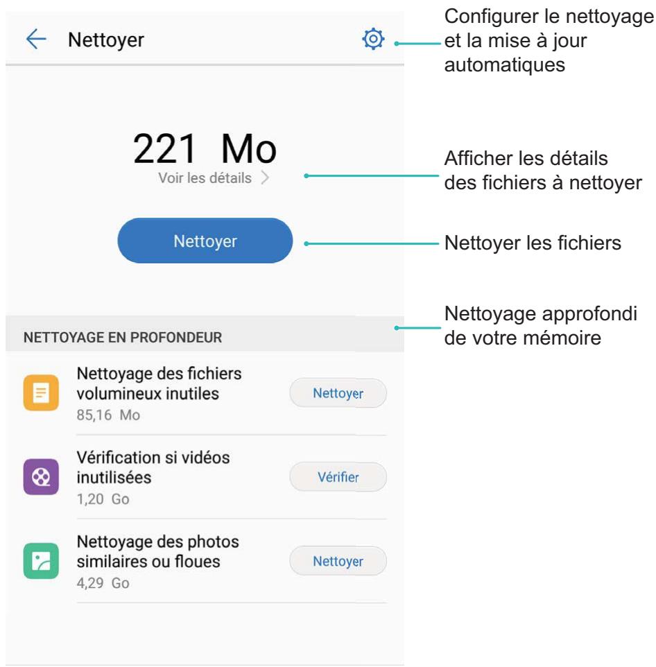 HONOR VIEW 10 BLEU - Nettoyer votre stockage pour que votre appareil fonctionne comme s'il était neuf - 1
