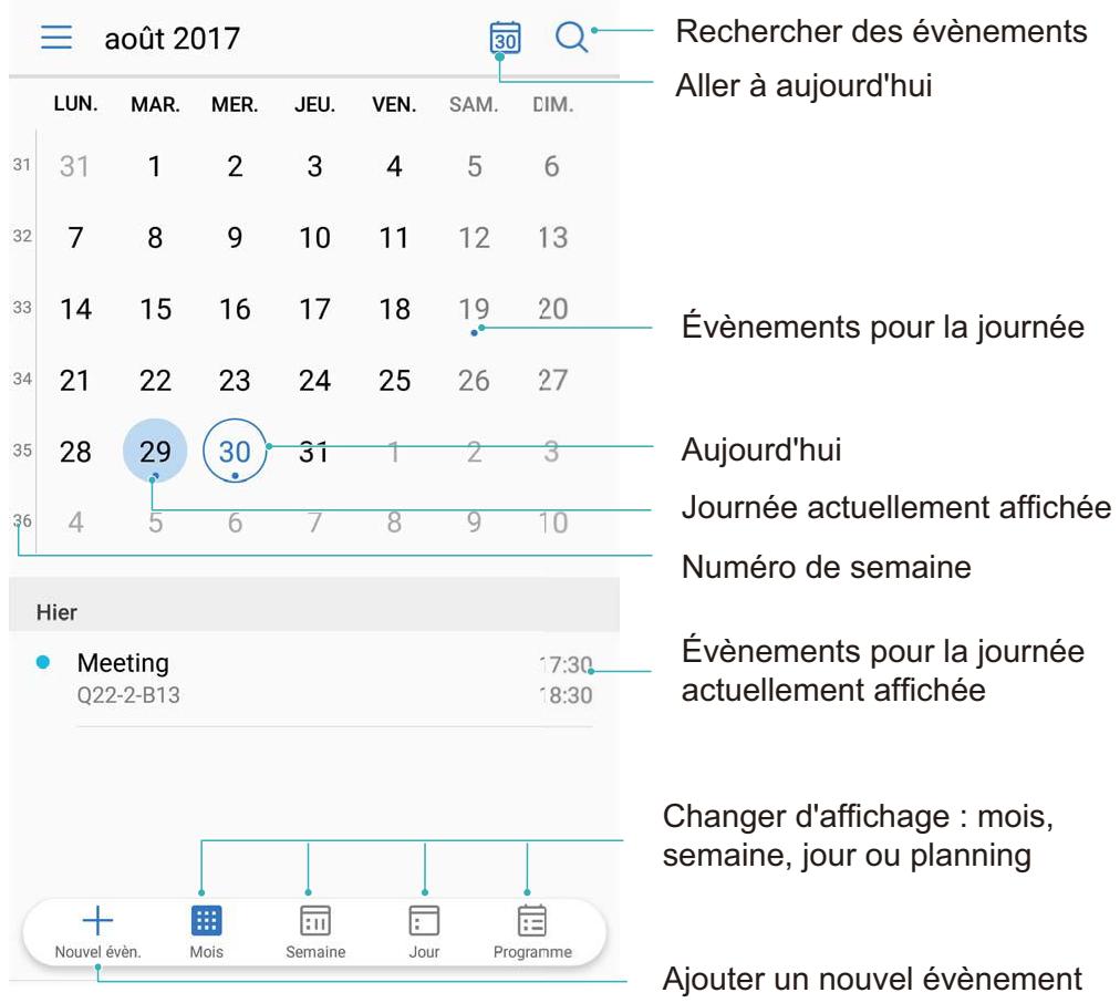 HONOR VIEW 10 BLEU - Parcourir agenda - 1