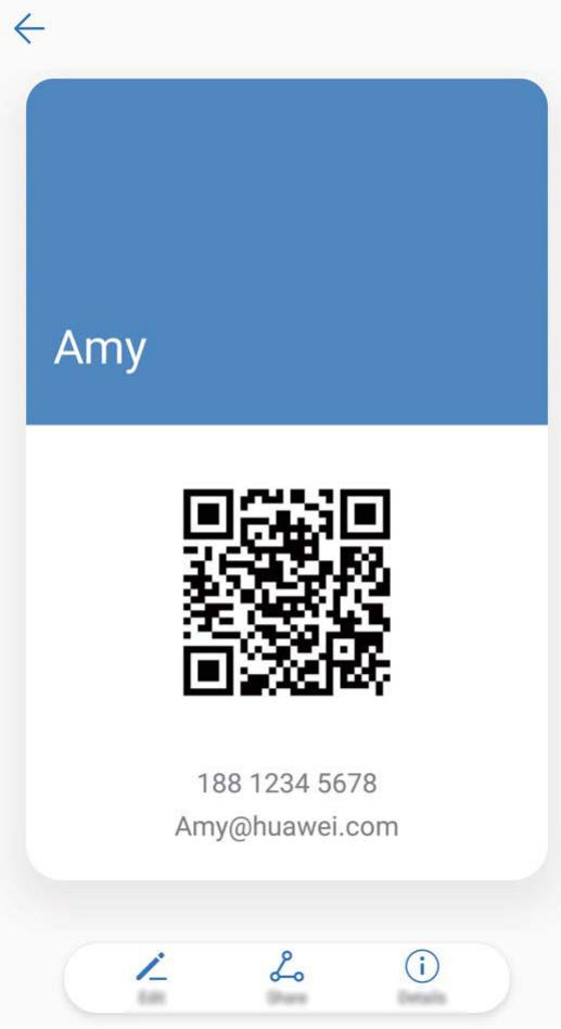 HONOR VIEW 10 BLEU - Partager des contacts à l'aide des cartes de visite électroniques - 1