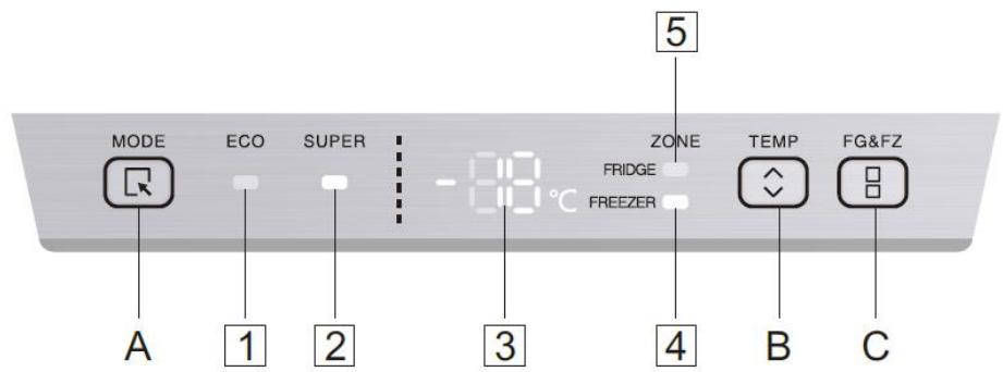 DARTY BFC9560NX - Panneau de commandes - 1