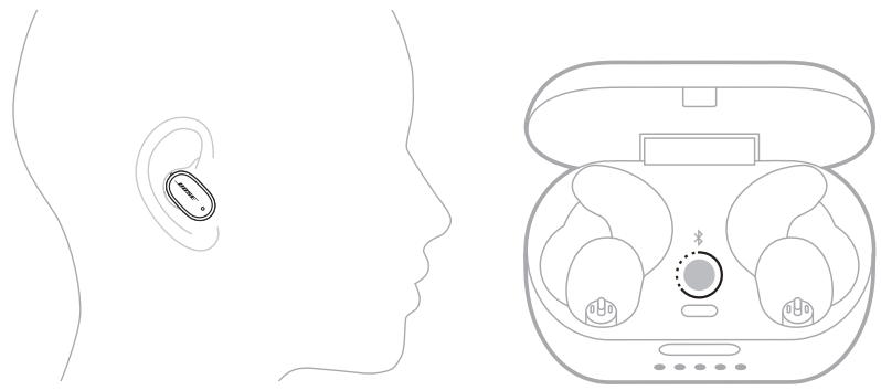 BOSE QC EARBUDS - UTILISATION DE LA FONCTION DE RÉDUCTION DES BRUITS AMBIANTS SEULE - 1