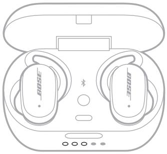 BOSE QC EARBUDS - VÉRIFICATION DU NIVEAU DE CHARGE DE LA BATTERIE DE L'ETUI DE RECHARGE - 2