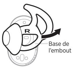 BOSE QC EARBUDS - UTILISATION D'UN EMBOUT D'UNE AUTRE TAILLE - 4