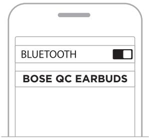 BOSE QC EARBUDS - CONNEXION VIA LE MENU BLUETOOTH DE VOTRE PÉRIPHÉRIQUE MOBILE - 2