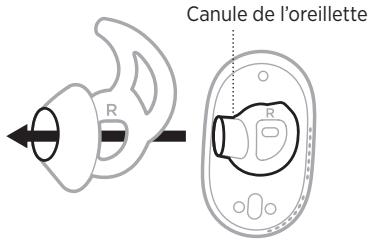 BOSE QC EARBUDS - UTILISATION D'UN EMBOUT D'UNE AUTRE TAILLE - 8