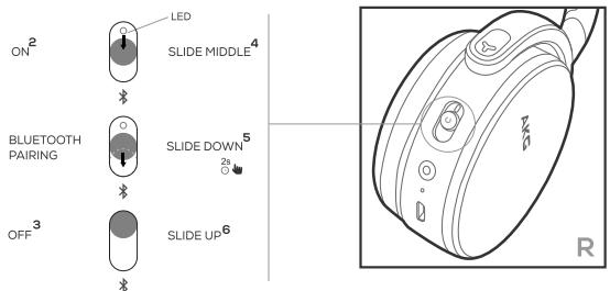 AKG NC - TURN ON THE HEADPHONE - 1