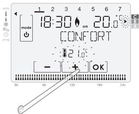 SOMFY 4241240wt - Réglage de la température de consigne - 1