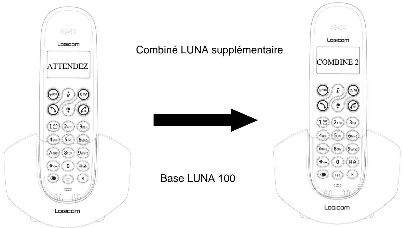LOGICOM LUNA 100 SOLO BLANC - - Association automatique d'un combiné de la gamme LUNA à la base - 1