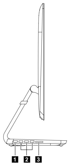 LENOVO A740 - Vues latérales gauche et droite de l'ordinateur - 1