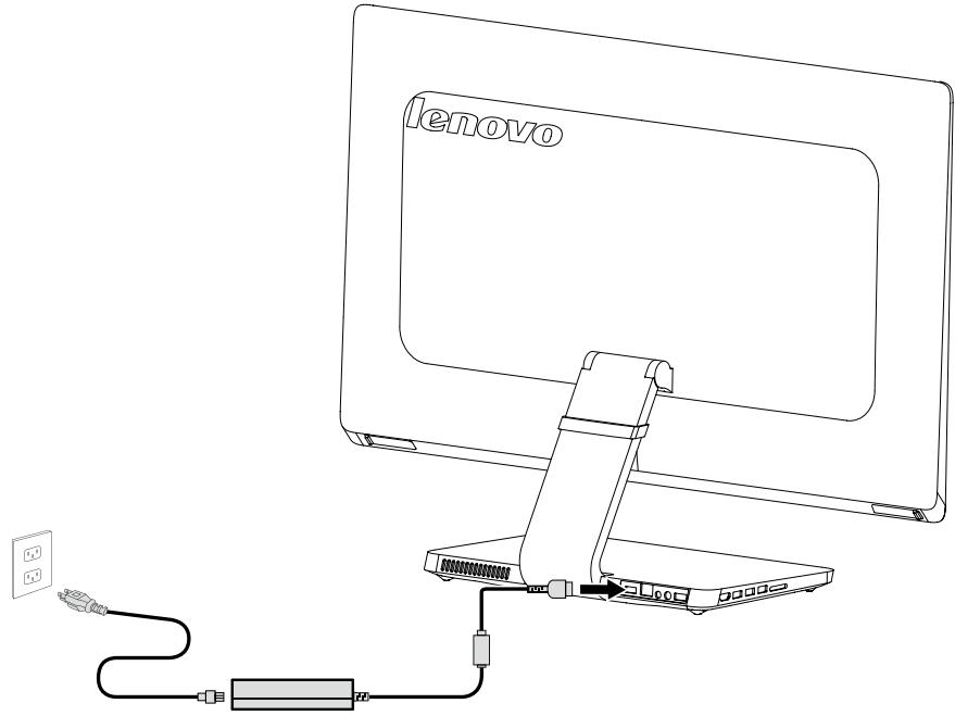 LENOVO A740 - Branchement du cordon d'alimentation - 1