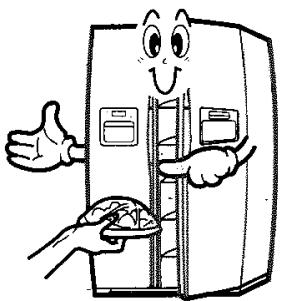 SAMSUNG SR-S2028LAS/DF - Rangez les alimentés dans le réfrigérateur. - 1