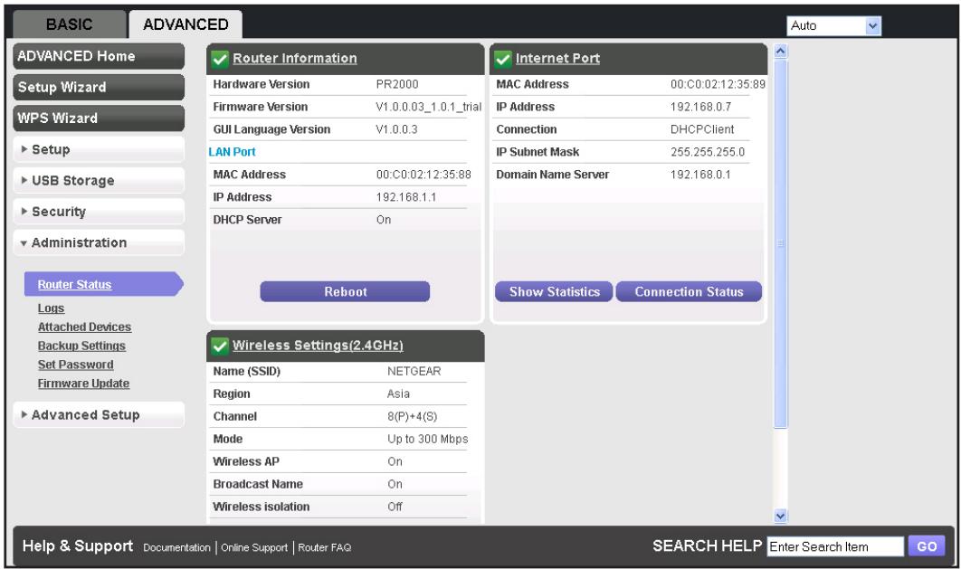 NETGEAR PR2000-100EUS - To display the Internet Port pane: - 1