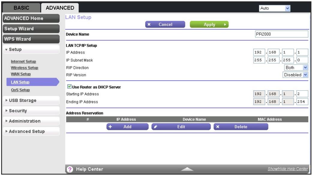 NETGEAR PR2000-100EUS - To reserve an IP address: - 1