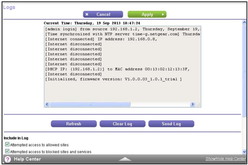 NETGEAR PR2000-100EUS - To view and manage the logs: - 1